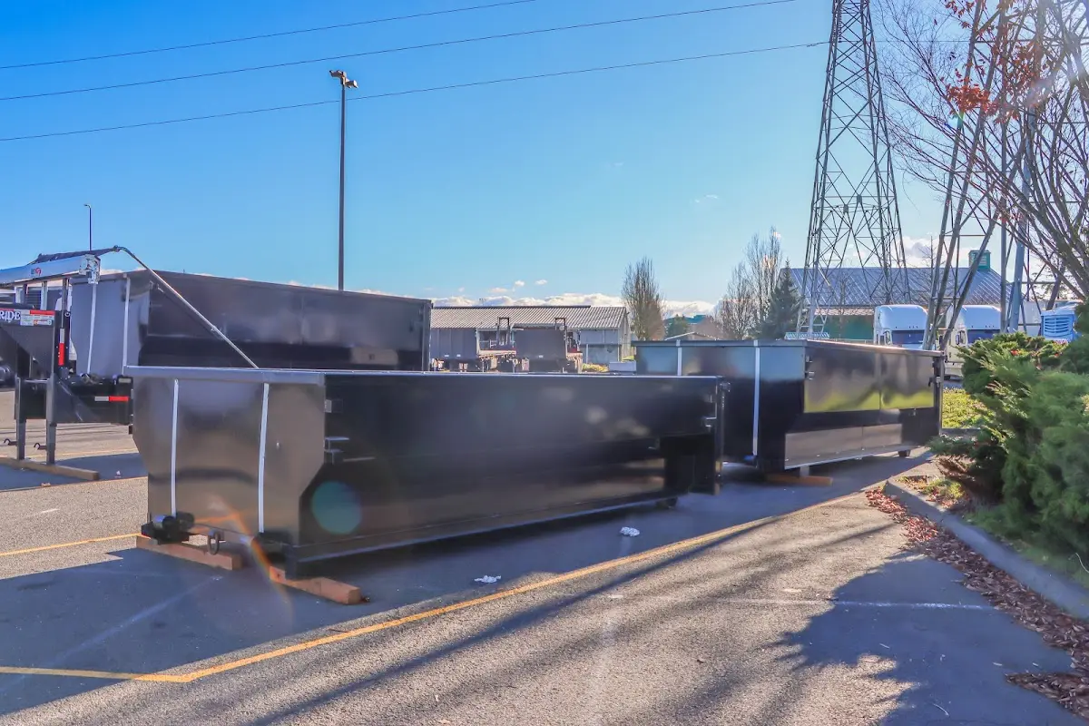 Roll-off dumpster ready for waste disposal at job site for Estate Cleanout Dumpster Rental in Beltsville